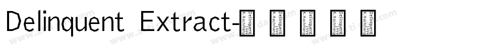 Delinquent Extract字体转换